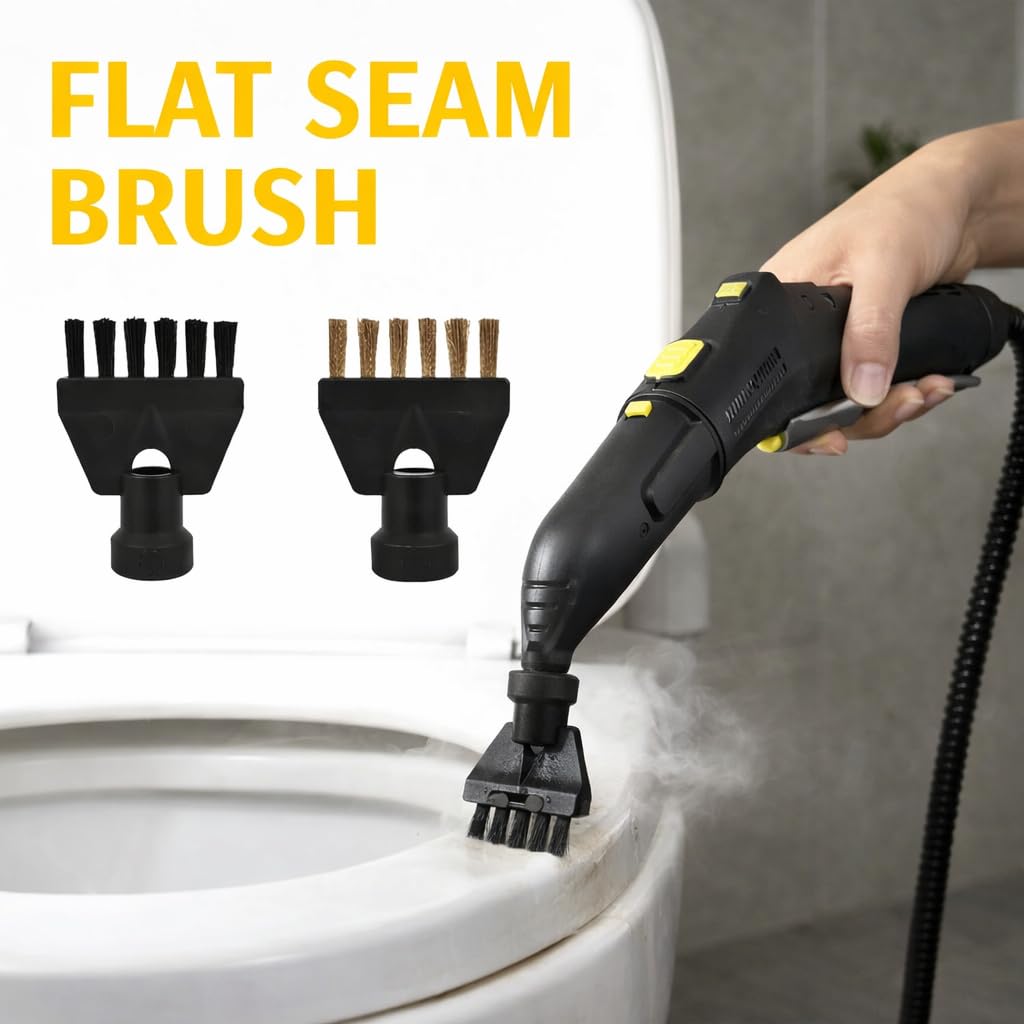 23 Stück Zubehör für Kärcher Dampfreiniger Easyfix SC1 SC2 SC3 SC4 SC5, Dampfreiniger Bürste Set, inkl Gebogene Düse, Mikrofaser-Tuch, Professionelles Reinigungs Zubehör Mikrofasertuch-Handdüse