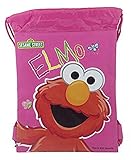 Pink Elmo 10' X 14' Drawstring Backpack Heavy Duty Nylon Tote Bag Color