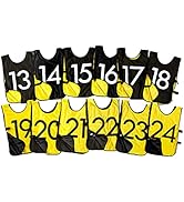 LVL10 Sports Pinnies - Reversible & Numbered Practice Pennies for Sports Teams - Adults & Kids (1...