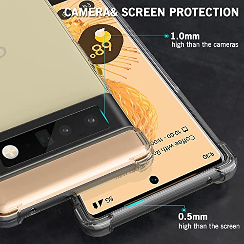 Image of for Back Case Cover Bumper Flexible Silicone Transparent Back Cover for Google Pixel 6 Pro - Transparent