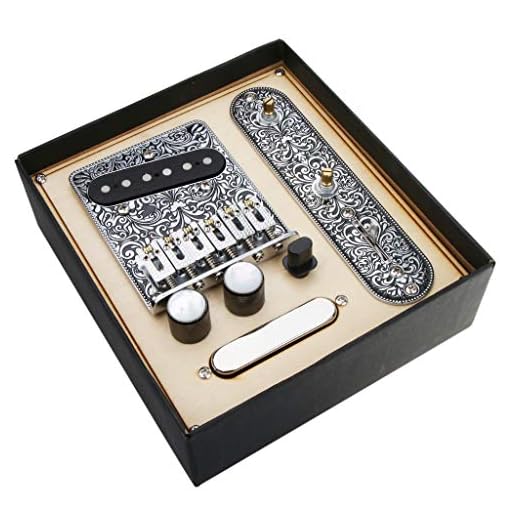 Alnicov 6 Strings Saddle Bridge Plate, 3 Way Switch Control Plate, Neck Pickup Set for Fender Telecaster Electric Guitars Replacement Parts (Black)