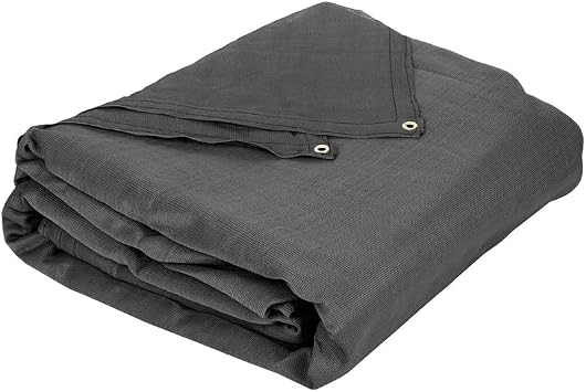 FenceScreen Mesh Debris Net Tarp 20 x 50 NFPA Fire Rated & UV Resistant Construction Safety Netting, 70% Blockage, Tear-Resistant HDPE, Reinforced Edges with Brass Grommets, Black | NFPA Construction Safety Netting 70% Blockage Tear HDPE Reinforced Edges with Brass Grommets Black | Fire Rated