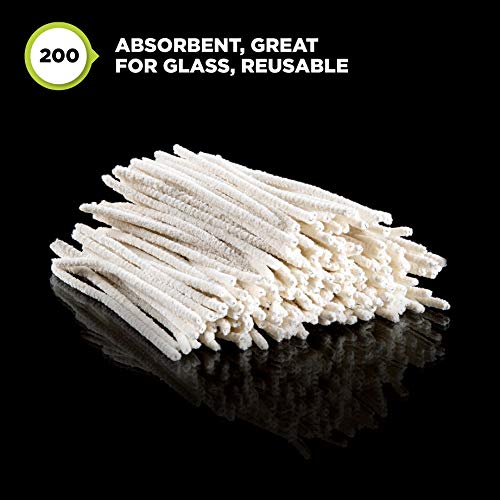 Lova 200 Pipe Cleaners for Pipe Smoking - Hard Bristle Pipe Cleaner for Glass Long White Pipe Cleaners for Cleaning - Tobacco Pipes & Accessories - Great Arts & Crafts and Repair Work - Thumbnail 2