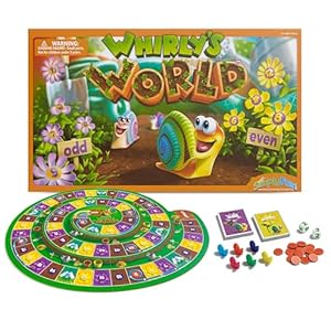 SimplyFun Whirly’s World – Educational Board Game for Kids – Math Game to Teach Concept of Even & Odds – 2-6 Players, Ages 6 & Up