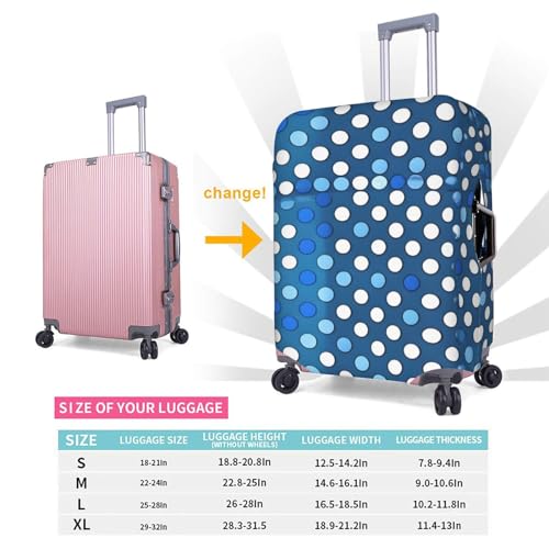 Housse de protection pour bagage en polyester lavable blanc taille L