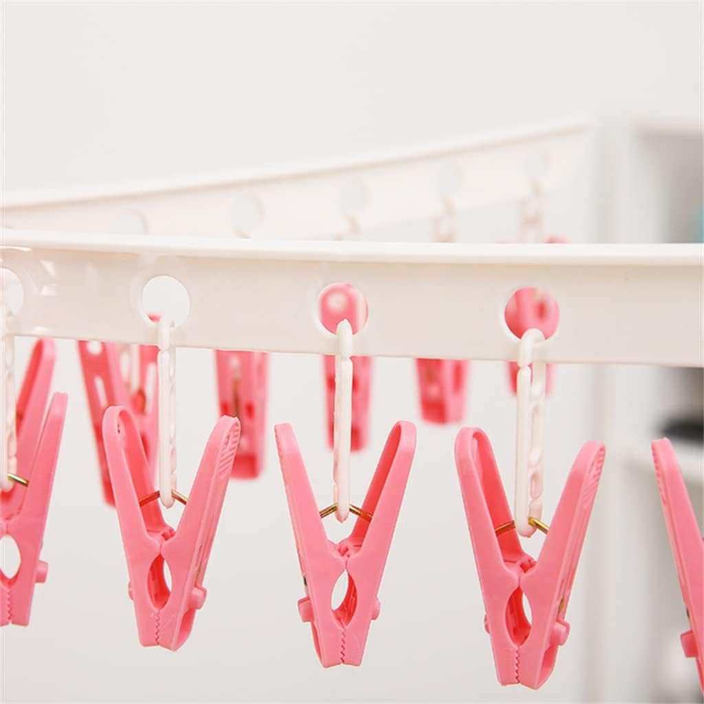 Windproof Fixed Underwear Rack Hook Adjustable Clothes peg Storage Rack Folding Drying Rack Socks Clip Laundry Rack (Color : Purple, Size : 36 Clips) (Blue 36 Clips)