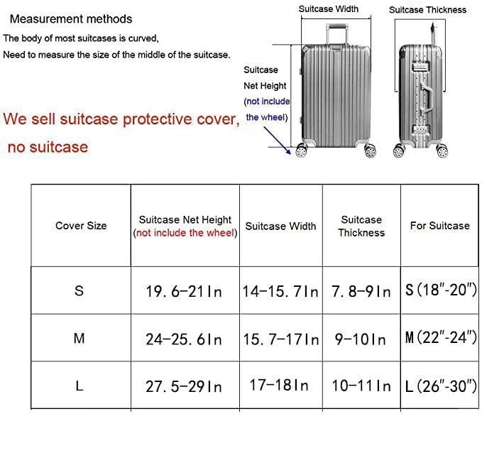 Travel Luggage Cover Brilliant Colors Spandex Luggage Protector (L 26"-30" Cover) Colorful 22