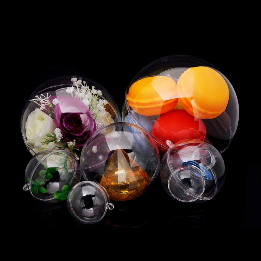 Boules De Noël Transparentes à Remplir – 20 Pièces, 8 Cm, Plastique Acrylique, Réutilisables