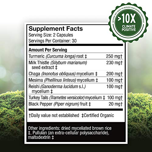 Host Defense, Mycobotanicals Liver Capsules, Supports Liver Health And Detoxification, Mushroom And Herb Supplement, 60 Capsules, Unflavored #TOP2