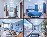 ONEGlobal MASLED 24W-2160lm LED Ceiling Light Bathroom | 23cm, 6000K Cool White, 150W Equivalent | Ideal for Bathroom, Kitchen, Bedroom, Entrance, Garage, Office | Size: 23cm x 2.2cm, 1 Pack - Image 6