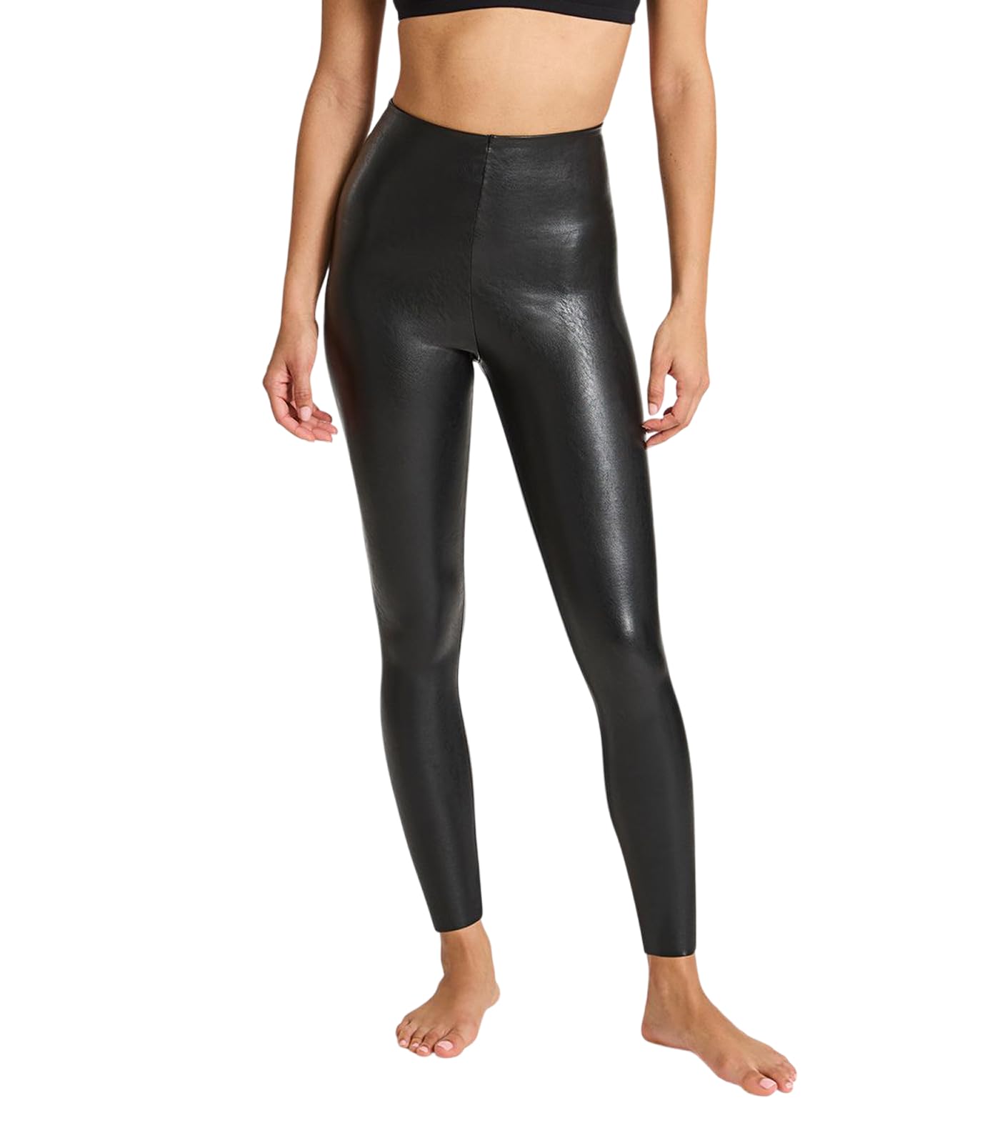Commando Women's Faux Leather 7/8 Leggings, Black, S