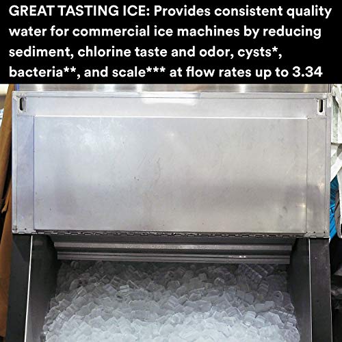 3M Water Filtration Products Water Filtration Replacement Cartridge For Commercial Ice Maker Machines Hf60-S For High Flow Series Ice160-S & Ice260-S, Reduces Bacteria, Sediment, Chlorine Taste And Odor, Cysts, Inhibits Scale, White #TOP4