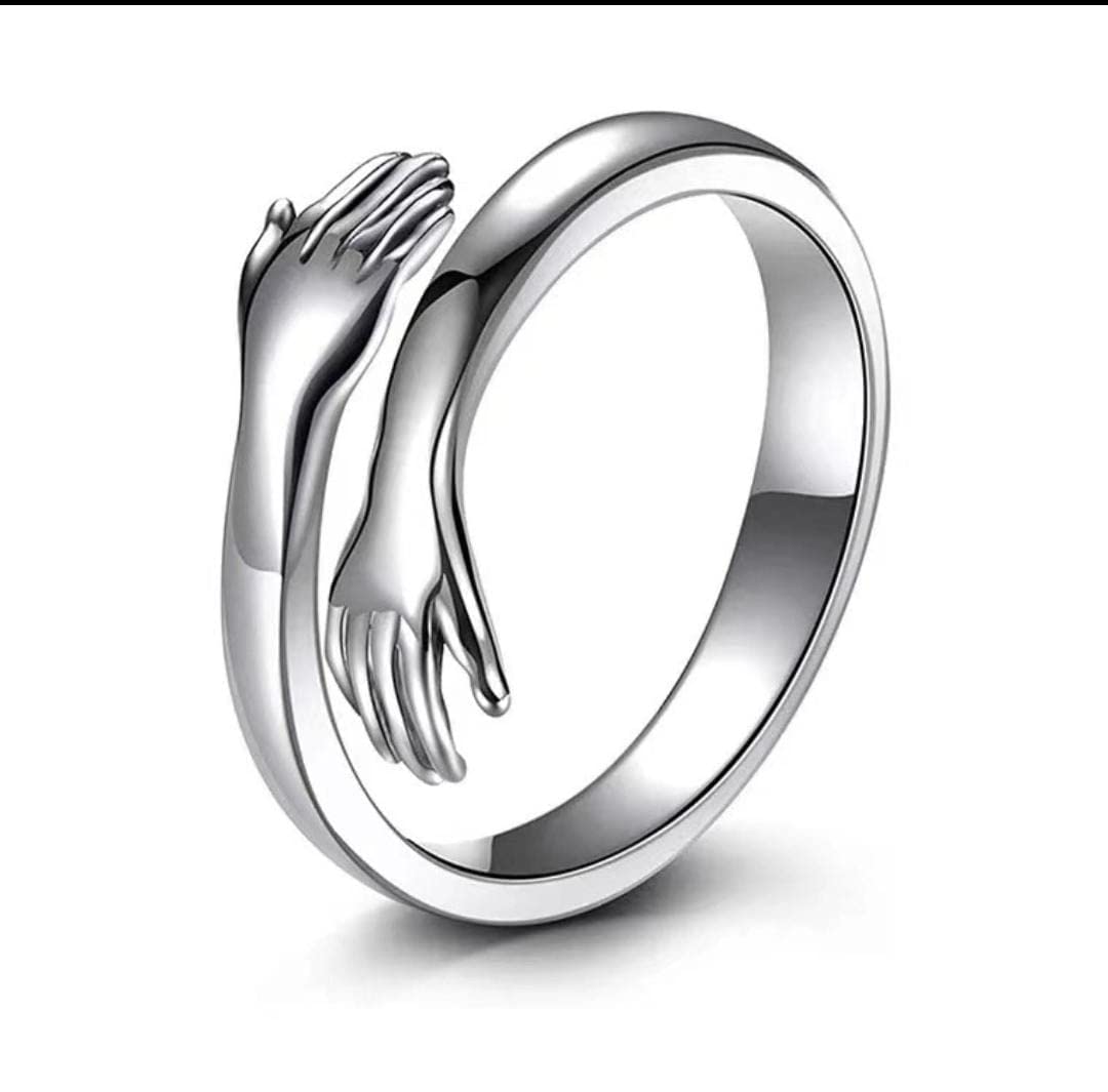 Glamlife Stylish Silver Adjustable Friendship And Loved Ones Cuddle Hug Ring For Girl And Women Always Wear It All Special Days (Silver, Free) (B0BGC6GQXD) Amazon Price History, Amazon Price Tracker