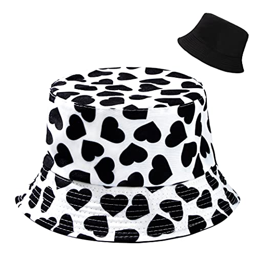 MengH-SHOP Sombrero de Pescador Algodón a Amor del Corazón Plegab...