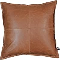 Vista 1 de Funda de almohada de piel de cordero – Funda decorativa para cojín de sofá – Fundas para sala de estar y dormitorio, 14 x 14 pulgadas, color beige