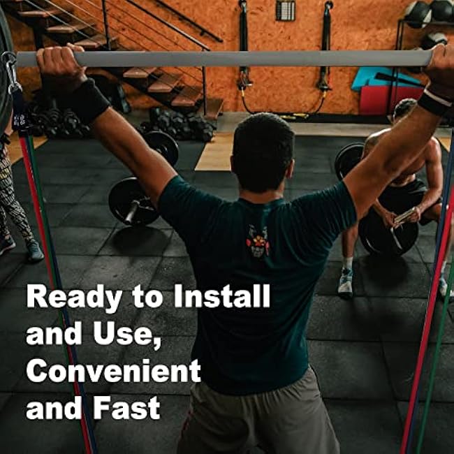 Resistance Band Bar - Portable Pilates & Home Gym Workout Equipment - 26 or 39 Inches