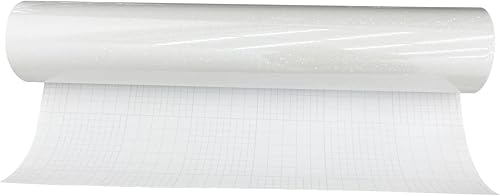 INTBUYING 1116x25in (0.7x31yards) Película de laminación en frío de 3mil Película de laminación de rollo de vinilo transparente brillante para