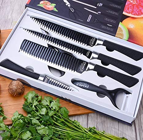 MYHEART Non Stick Kitchen Knife Set including Peeler and Scissor MYHEART Non Stick Kitchen Knife Set including Peeler and Scissor