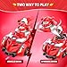Super Wings Jett Spinning Battling Tops & Cars Toys, Red Car Toys for Toddlers 1-3, Little People Race Toy Cars for 5 Year Old Boys, Best Gifts for Kids Boys Girls