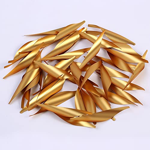 Bicaster Spin Vanes 2Inch Lh/Rh Arrow Vanes Fletches - 50Pcs (Left Handed, Gold) #TOP2