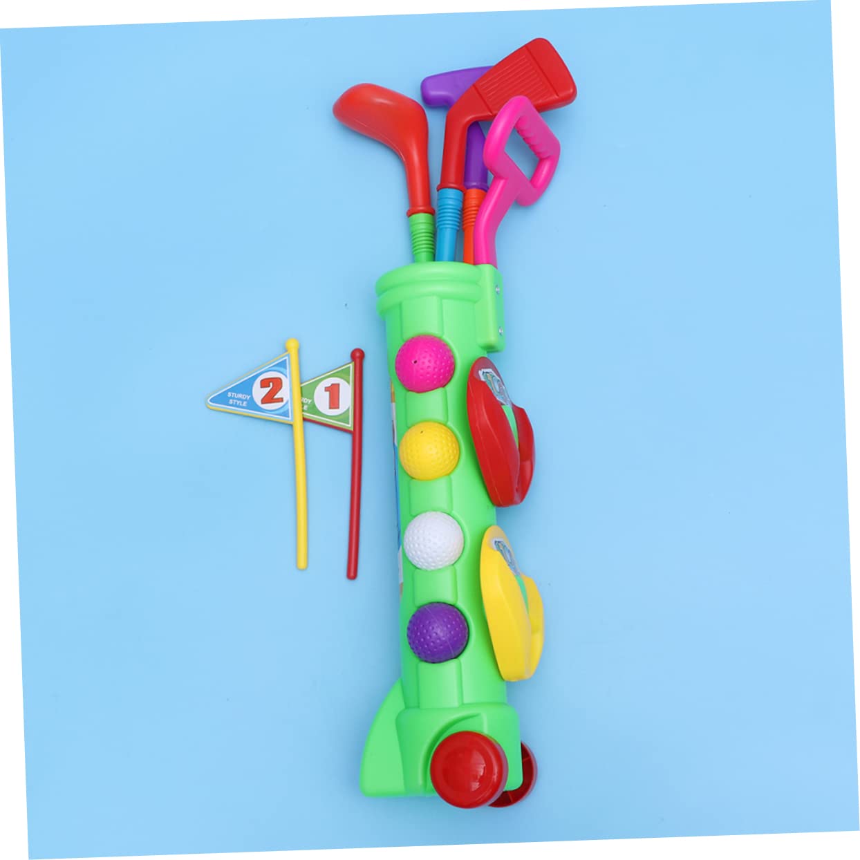 2sets Golf Per Ragazzo Ragazza Plastica Verde Gioco Educativo Indoor e Outdoor Sviluppo Fisico e Mentale Attività Genitore-figlio