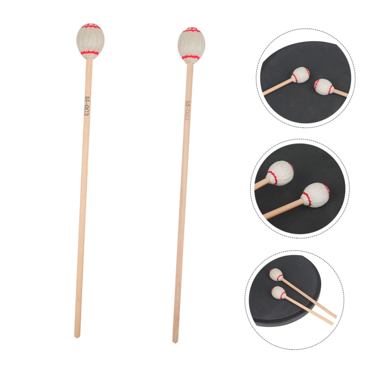 4 Piezas mazos de marimba palos de instrumentos de percusión de teclado rugerizado percusion instrumentos baqueta profesional accesorios para instrumentos de percusión arce