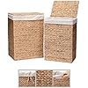 Amazon.com: Handmade Wicker Laundry Hampers - Set of 2 Water Hyacinth ...