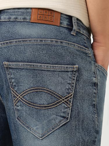 Image of Urbano Plus Men's Washed Bootcut Jeans Stretchable