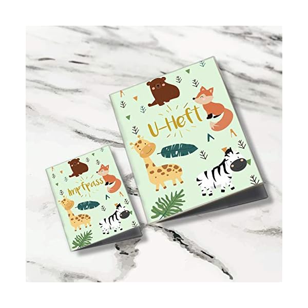 Cozy Racoon U-Heft- und Impfpasshülle | 3- teiliges Set |Hochwertige Hülle für Untersuchungsheft und Impfpass Deines… – Bild 8