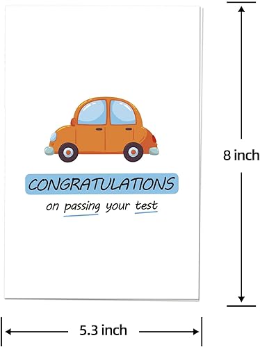 Miniatura 5 de Arsagen Felicitaciones por aprobar tu prueba, linda prueba de conducción, tarjeta bien hecha, tarjeta de auto nueva para élella, pasaste