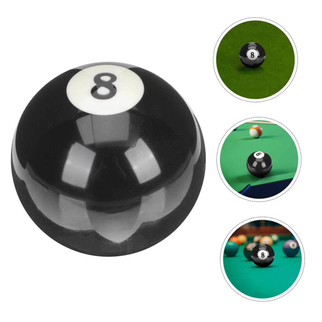 Palla da biliardo 8 pezzi numero 8 in resina resistente all'usura calibrata precisa rotonda ed equilibrata palla da gioco durevole per piscina e allenamento biliardo