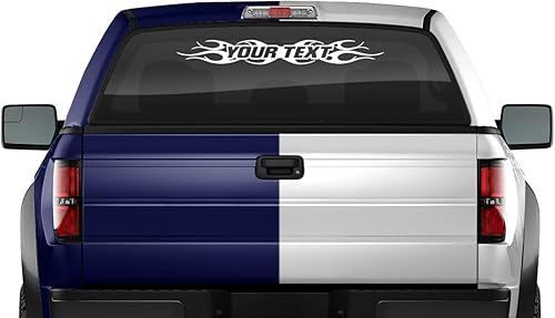 Sticky Creations Design #108 - Calcomanía de vinilo personalizable con texto personalizado con nombre de llama tribal, para ventana trasera, auto,