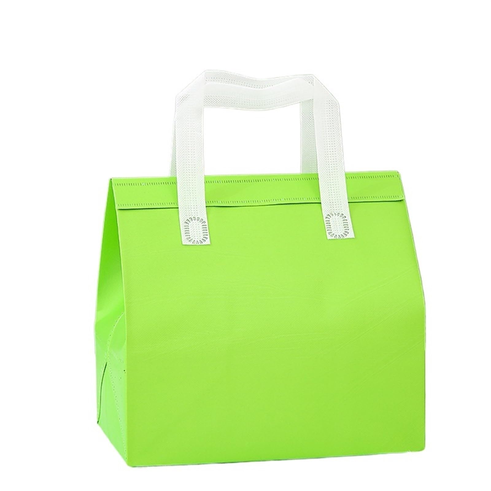 Bolsa IsotéRmica Para Comida 10 bolsas de tela no tejida for alimentos, pasteles, bebidas, embalaje, bolsas reutilizables portátiles for mantener el calor y el frío Termica Porta Alimentos(Green2,30x3