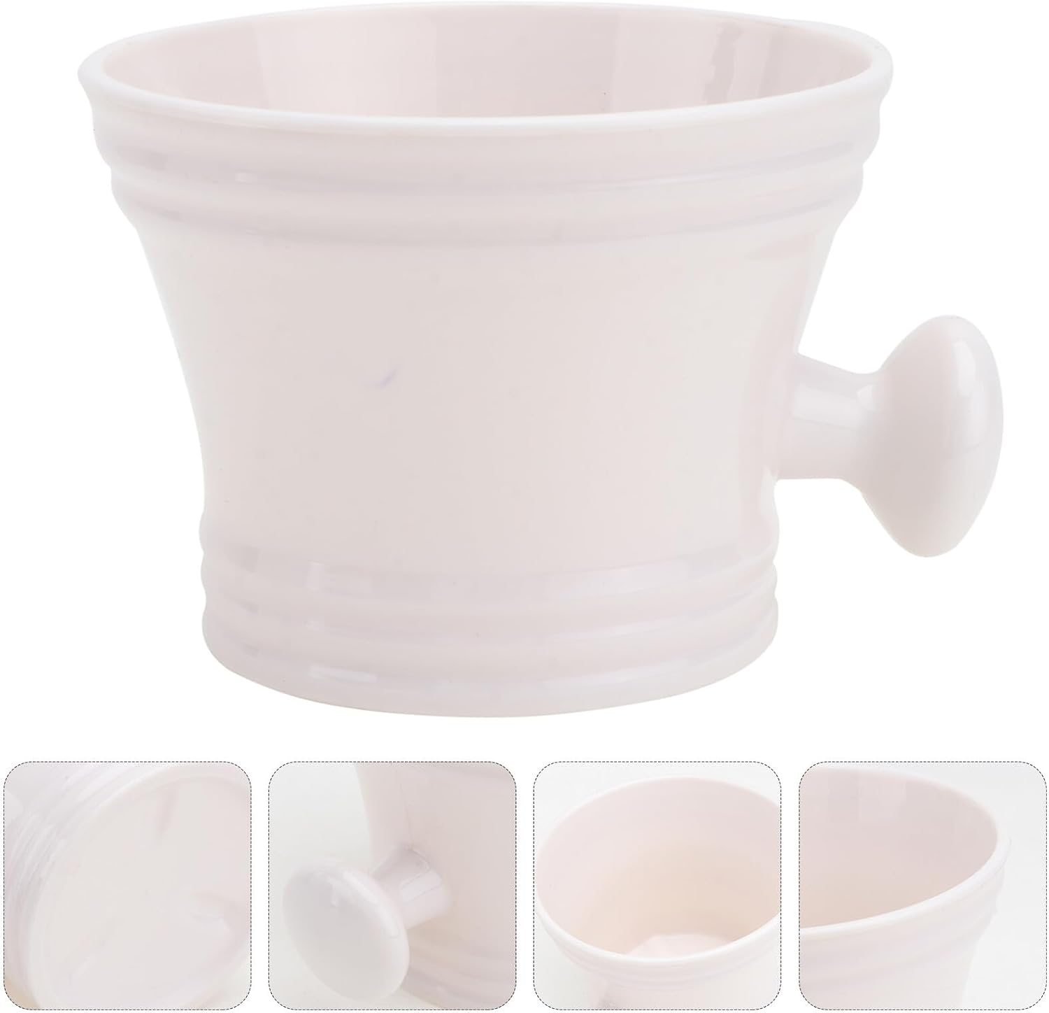 Shaving Soap Cup and Bubble Bowl White for Men Barber Shaving Accessories Traditional Wet Shave Tool
