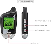 Vista 3 de EASYGUARD EM211 Sistema de alarma de motocicleta de 2 vías con arranque remoto Sensor de choque Sensor de movimiento de inclinación DC12V pantalla