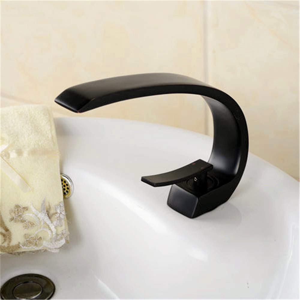 Robinet de cuisine noir mitigeur évier eau chaude froide mélangeur monotrou cuivre