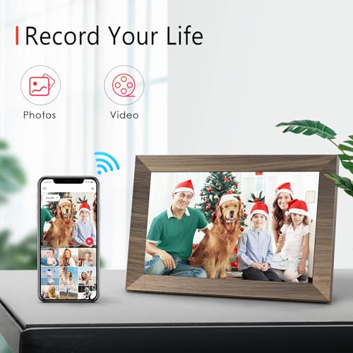 Image of Canupdog WiFi Digital Picture Frame 10.1 Inch, IPS Touch Screen Smart Cloud Digital Photo Frame with 16GB Storage, Wall Mountable, Auto-Rotate, Share Photos from Anywhere Via App