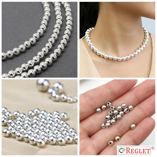 Image of 1800 Pcs Off White + 1800 Pcs Silver + 1800 Pcs Golden Pearl Beads for Jewellery Making Kit, Embroidery, Bracelet Making Set, Beading, Crafting, Bead Craft - Sizes 4, 5, 6, 8, 10, 12MM - 540g