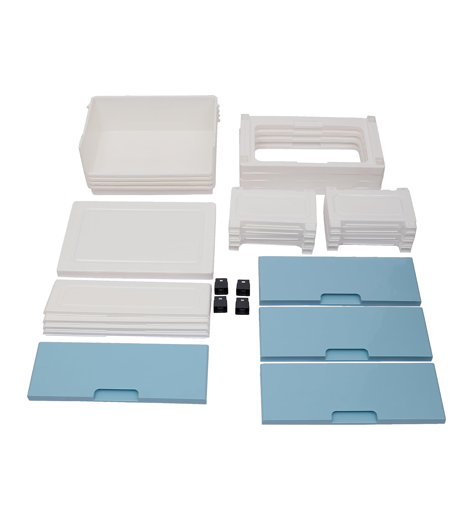The Tickle Toe 4-Drawer Plastic Storage Cabinet for Kids | Glossy White Elephant Design | Multipurpose Wardrobe Organizer for Toys & Clothes | Locking Drawers | Portable | 51Lx33Wx82H cm 4