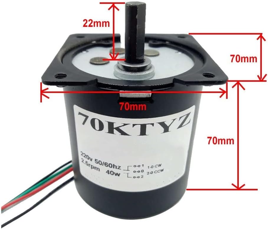 70KTYZ 2.5RPM-110RPM Permanent Magnet AC Synchronous Motor Positive and Negative Gear Reduction Motor Motors(220V 30rpm)