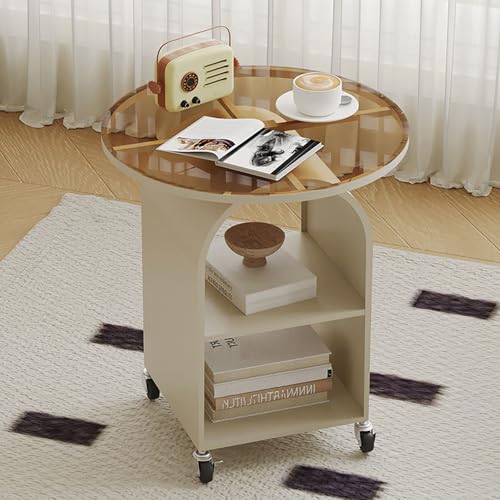 Table d'appoint à 3 étagères pour optimiser le rangement du salon