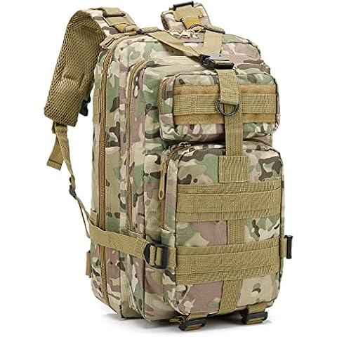 NuCamper Military Tactical Backpack Molle Army 3 Day Assault Pack for Men,30L Bug Out Bag Rucksack for Hiking Camping Travel, Cp, 30L US, Tactical Backpack Cover