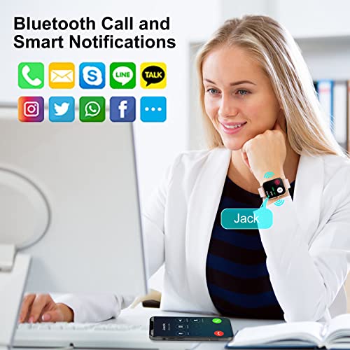 Smart Watch Gift for Men Women, 1.7" Full Touch Screen Smartwatch with Text and Call for Android iOS Phones, GPS Fitness Tracker Watches with Sports Modes, Pedometer, Distance, Calories (Pink) - Image 3