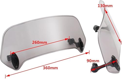 Miniatura 2 de Extensión de parabrisas de motocicleta Alerón ajustable Abrazadera para K & awasaki para Z750 para Z800 para Versys 650 para Versys 1000