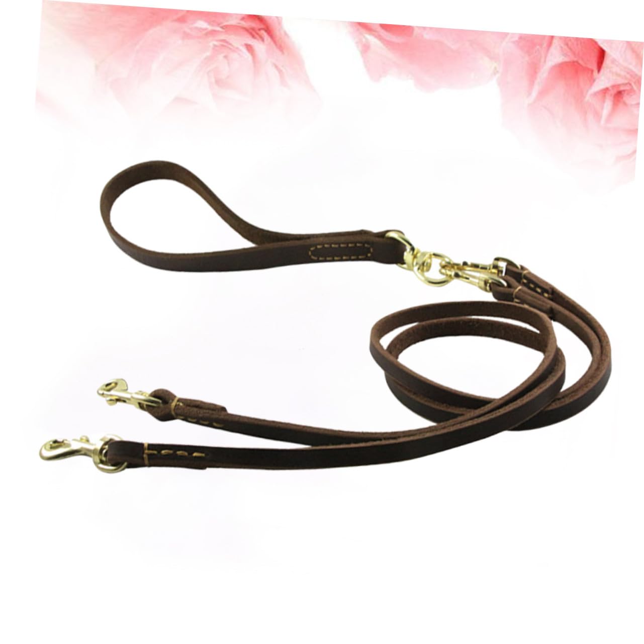 Hemobllo Guinzaglio Doppio per Cani in Materiale Durevole e Regolabile Cinturino Doppia Testa Sicuro e Confortevole per Cani e Cucciolata Accessorio Moda per Animali