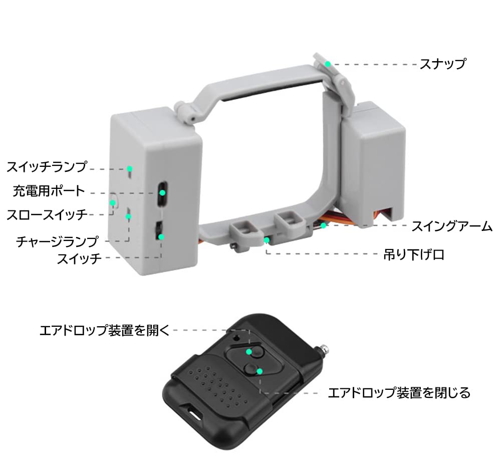 Amazon.co.jp: TMOM DJI Mini 3/Mini 3 Pro用エアドロップ装置 