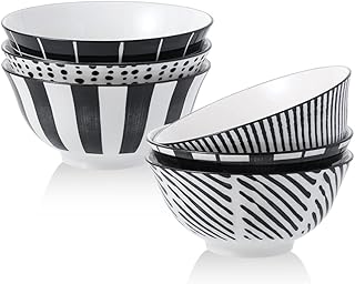 27 Black Kitchen Ideas For a Bold Sophisticated Look 53 Cereal Bowl Porcelain Soup Bowls - Ceramic Bowl Set 23 oz - 6 Inch Japan...