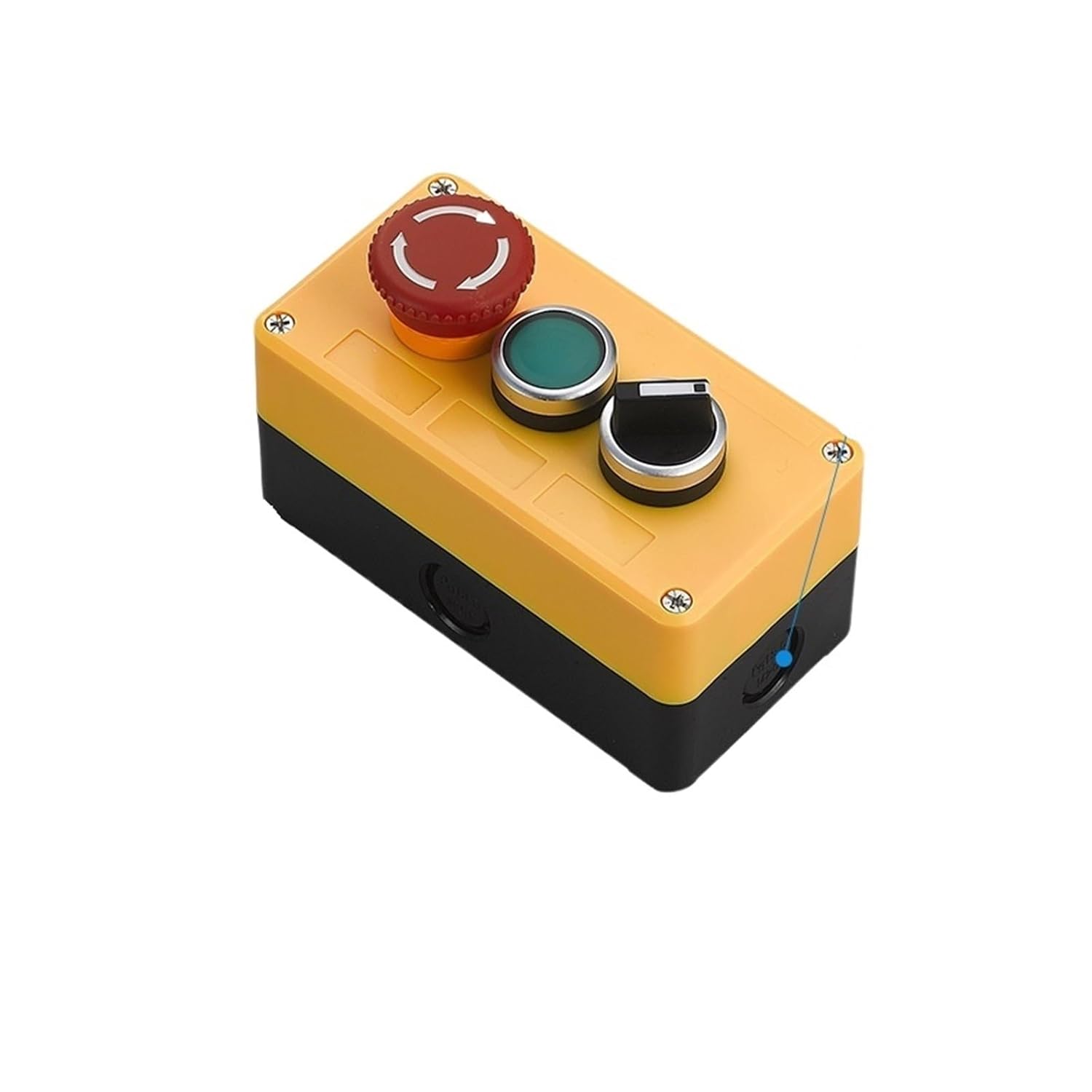 ボタンスイッチコントロールボックスプラスチックハンドヘルドセルフスタートボタン防水ボックス電気産業緊急停止 LA38(3-04)