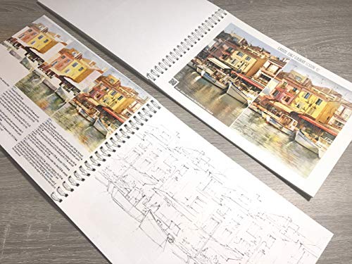 Watercolor Trip To France, Insparea Watercolor Painting Book On Fabriano Paper, Sketchbook With 16 Different Urban Landscape Coloring Tutorial For Adults Gift For Artist #TOP5