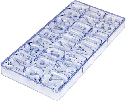 Chocolate Letter Making Molds - BPA Free - Professional & Easy to Use - 1.7" Letters - Rectangular, 32.5 Cups